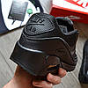 Чоловічі кросівки Nike Air Max 90 Black Чорні Найк Аір Макс 90 шкіра нубук текстиль демісезон, фото 2