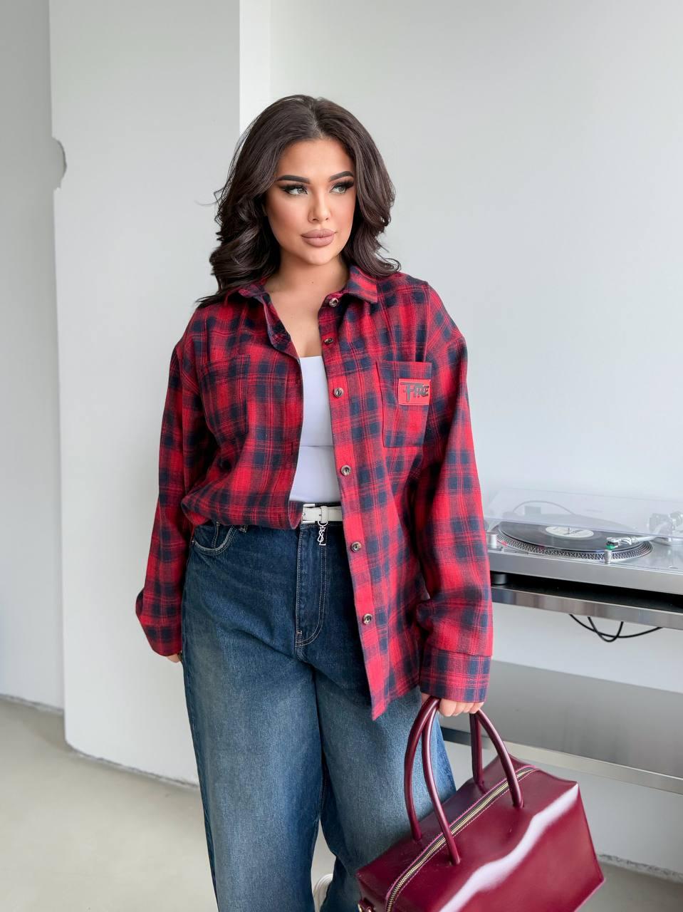 Сорочка жіноча тіар діагональ Модель: 1483-05176 GR Колір: св. беж, темн. беж, пудра, лимон, чорно-білий, червоний, фото 1