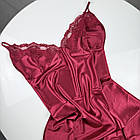 Шовковий пеньюар №6080 Бордо, фото 7