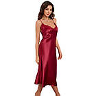 Шовковий пеньюар №6080 Бордо, фото 2