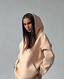 Теплый костюм женский толстовка и штаны трёхнить на флисе 42-46, фото 4