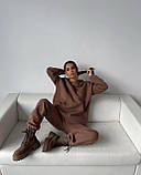 Теплый костюм женский толстовка и штаны трёхнить на флисе 42-46, фото 5