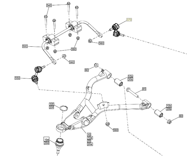 Права вісь стабілізатора з'єднувача для квадроциклів BRP Can-Am Outlander G3 706204269, фото 1