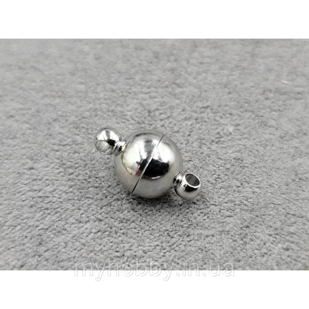 Замок магнітний 10 мм колір срібло, фото 1