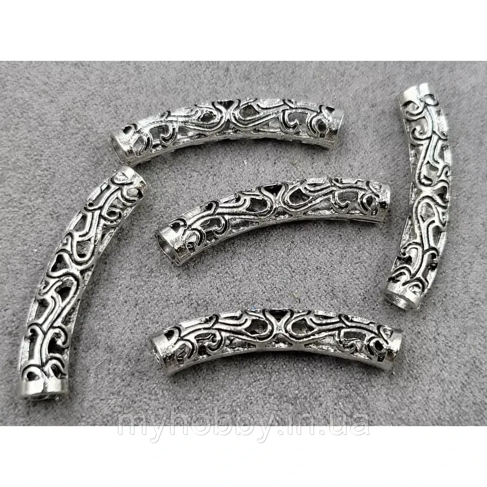 Намисто трубочка 6*34 мм металева -1шт, фото 1