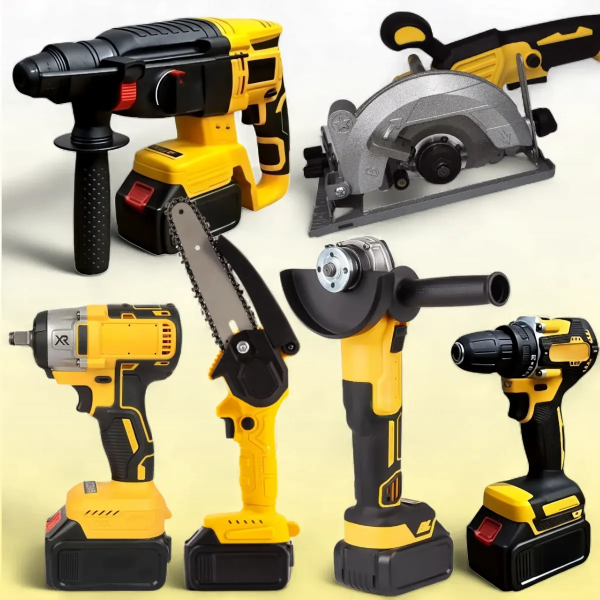 Набір акумуляторних інструментів 6 в 1, 4 АКБ 36 V 5 А