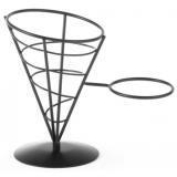 Підставка для картоплі фрі з соусницею, мармур, 21х18х11 см