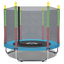 Дитячий батут манеж кімнатний із захисною сіткою Atleto 160 см синій KRB10 для кімнати будинку квартири вулиці, фото 2