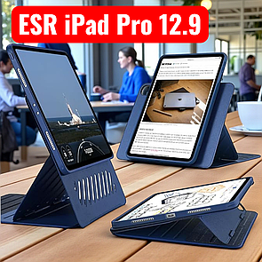 Чохол ESR для iPad Pro 12.9 зйомна магнітна кришка регульована підставка портретна альбомна орієнтація піднятий дисплей 9 кутів