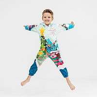 Кигуруми детский пижама плюшевый велюр Merry Christmas на рост 92 см