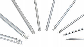 Набір Т-образних ключів TORX (пластикова ручка) 9 одиниць GEKO G30587, фото 2