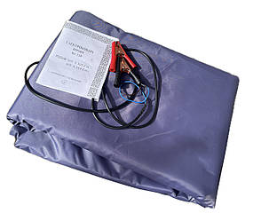 Електроковдра автомобільна Shine з підігрівом від клем акумулятора "крокодили" 165х150 см непромокаючий чохол