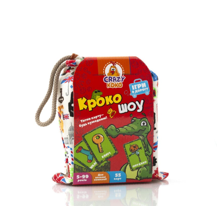 Настільна гра Vladi Toys Крокошоу 55 карток у мішечку VT8077-10, фото 1