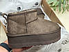 Зимові жіночі UGG Mini Platform XL Brown УГГІ замшеві коричневі на платформі, фото 8