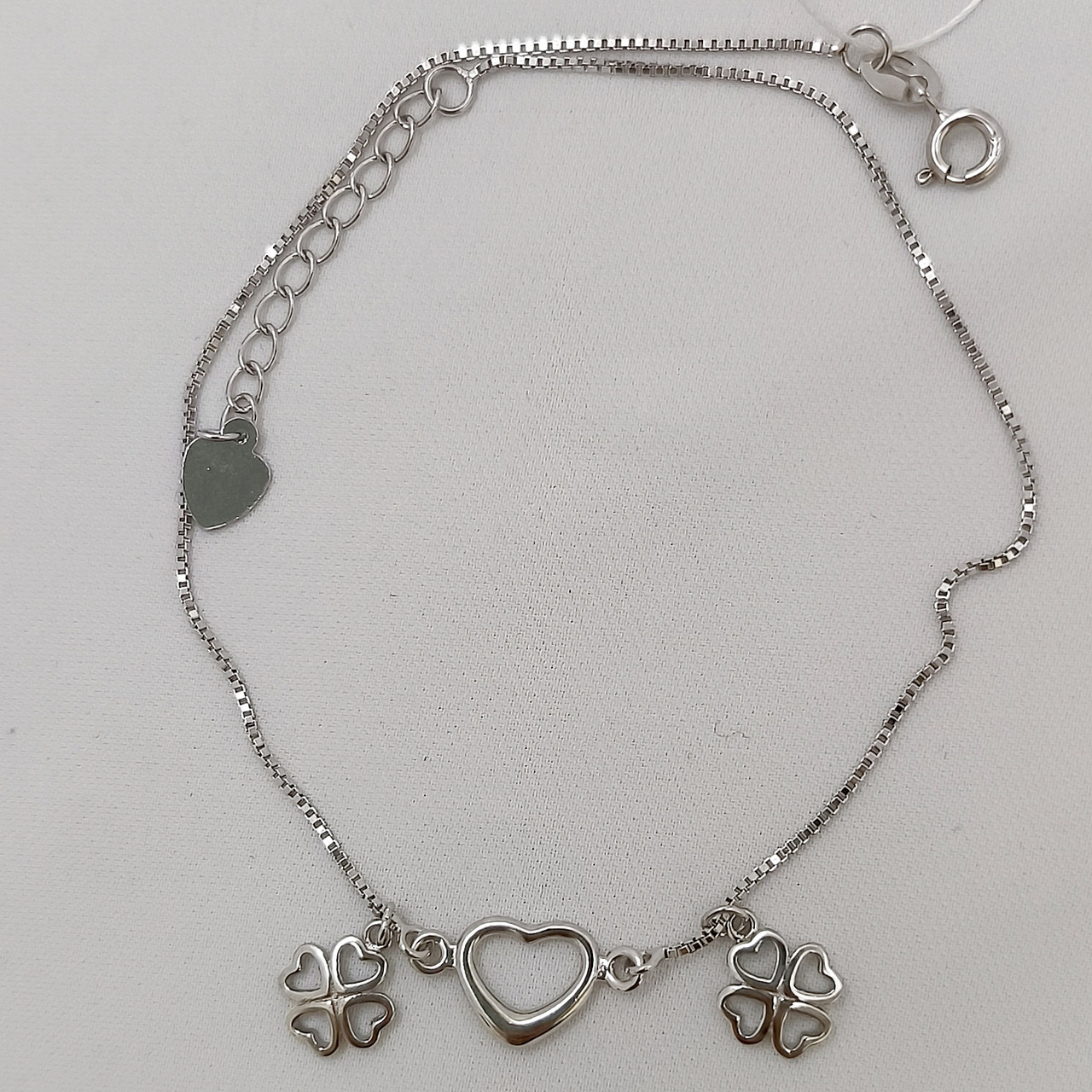 Срібний браслет 925 проби на ногу