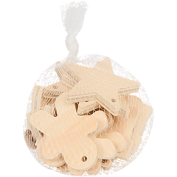 Прикраси на ялинку, у сітці, дерево, 13 шт.