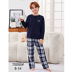 Трикотажна піжама для хлопчика підлітка "Фабричний Китай" Розміри: 6,8,10,12,14 років (49464)