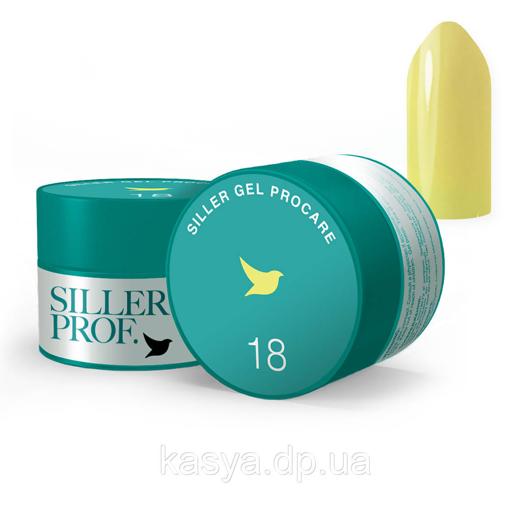 Гель для моделювання Siller Gel PROCARE №18, 15 мл ніжно-лимонний (без TPO), фото 1