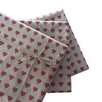 Подарунковий папір до картин 40 * 50 см Крафт із сердечками