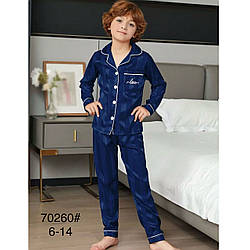 Шовкова піжама для хлопчика підлітка "Фабричний Китай" Розміри: 6,8,10,12,14 років (49466)