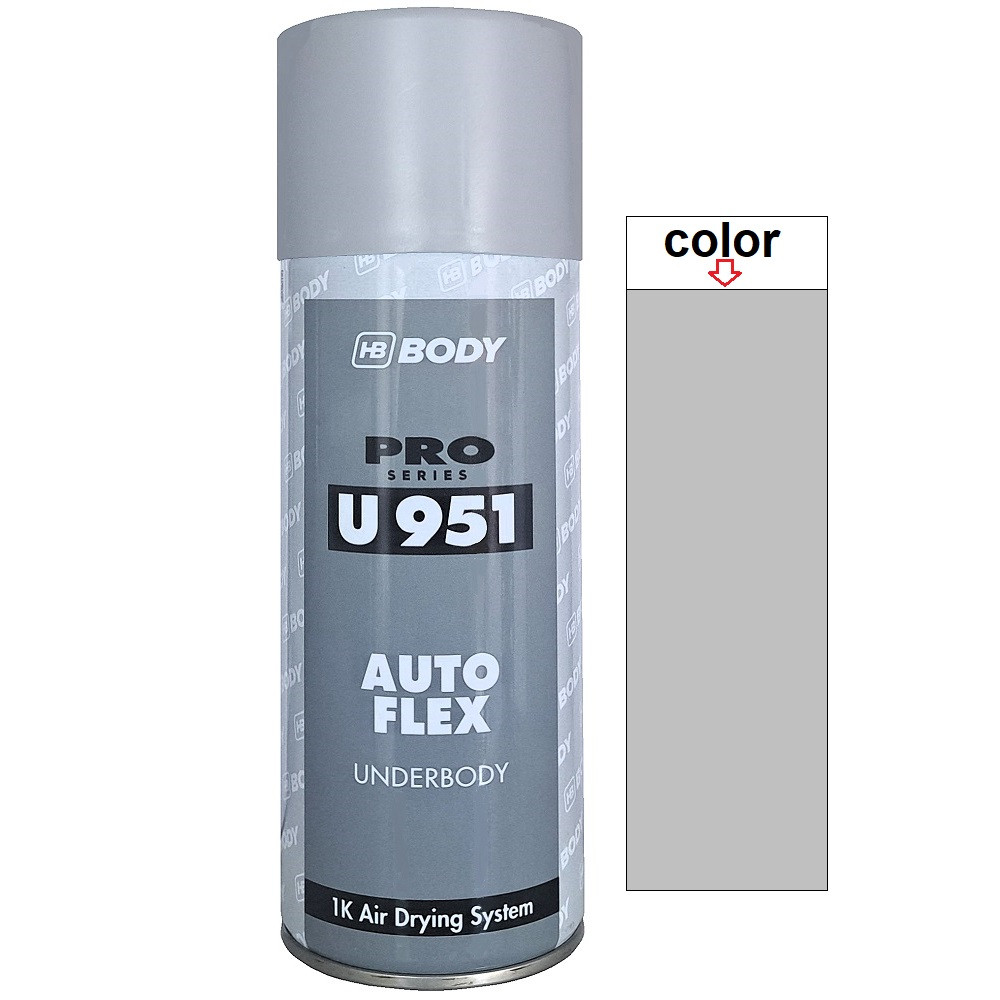 Сіре антигравійне покриття з герметиком у спреї Гравітекс Body U951 Spray Grey 400мл