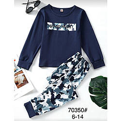 Трикотажна піжама для підлітка "Фабричний Китай" Розміри: 6,8,10,12,14 років (49468)