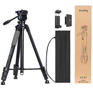 Відеоштатив для камери та фотоаппрата з кріпленням для телефону SmallRig CT-07 4689 (161 см)
