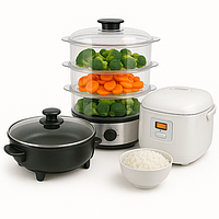 Електросковорідки, пароварки, рисоварки