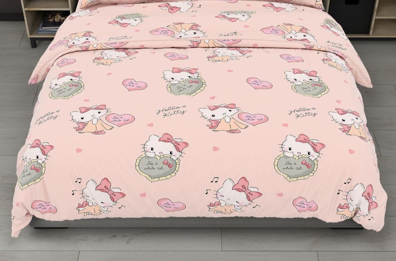Підковдра полуторна 150х215, бязь Голд, принт: Кітті