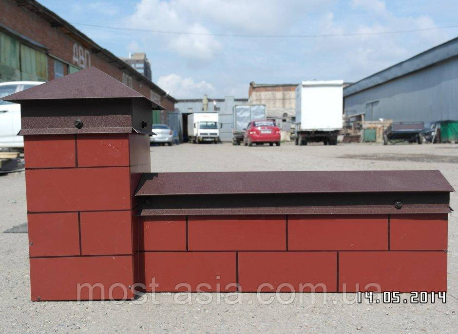 Парапети та ковпаки з профнастилу.