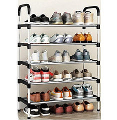 Металева полиця для взуття RD-9004, 5 ярусів, розбірна етажерка