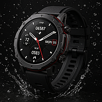 Чоловічий смарт годинник круглий водонепроникний в залізному корпусі Смартгодинник чоловічий Тактичний розумний годинник