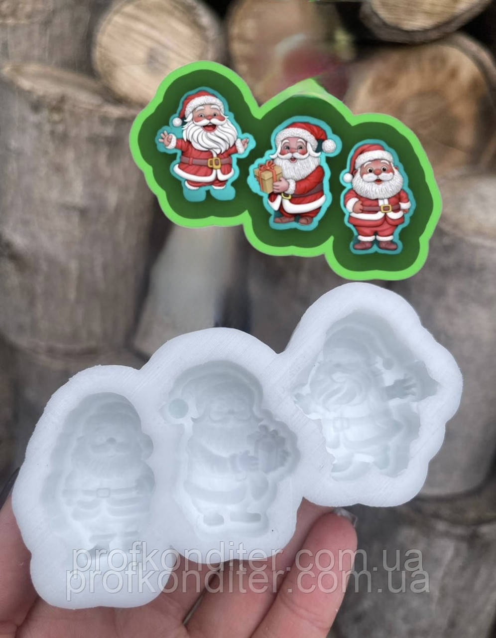 Ексклюзив! Силіконовий молд для шоколаду та ін "Санта для цукерок на ін", фото 1