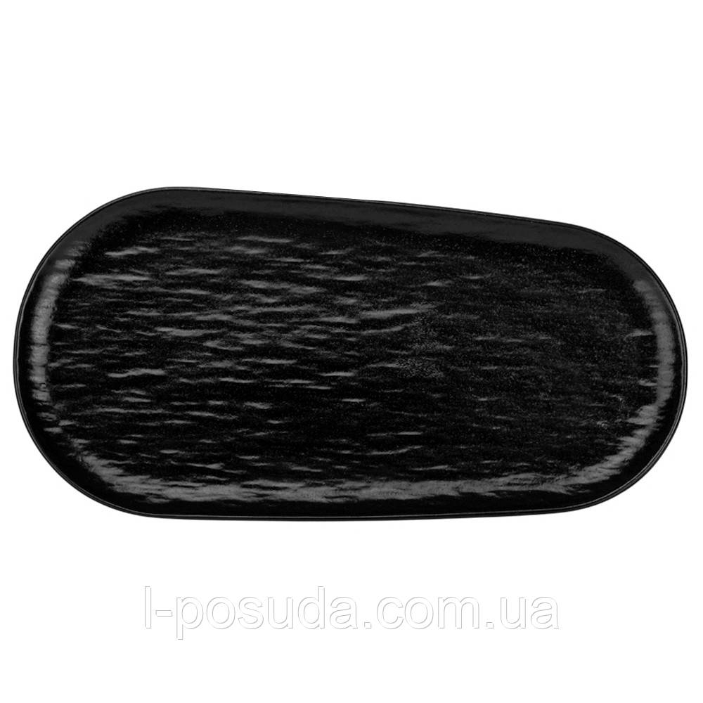 Тарілка сервірувальна “Симетрія”, велика, чорна, 31 см, фото 1