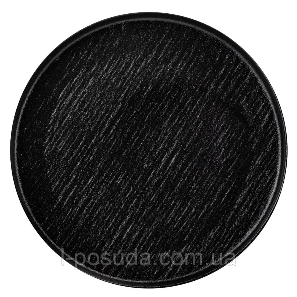 Тарілка обідня “Обсидіан”, чорна, 25,5 см, фото 1