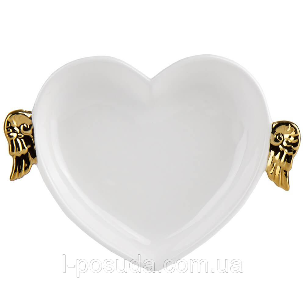 Тарілка десертна «Серце ангела», 21,9 см - романтичний подарунок і стильна подача, фото 1