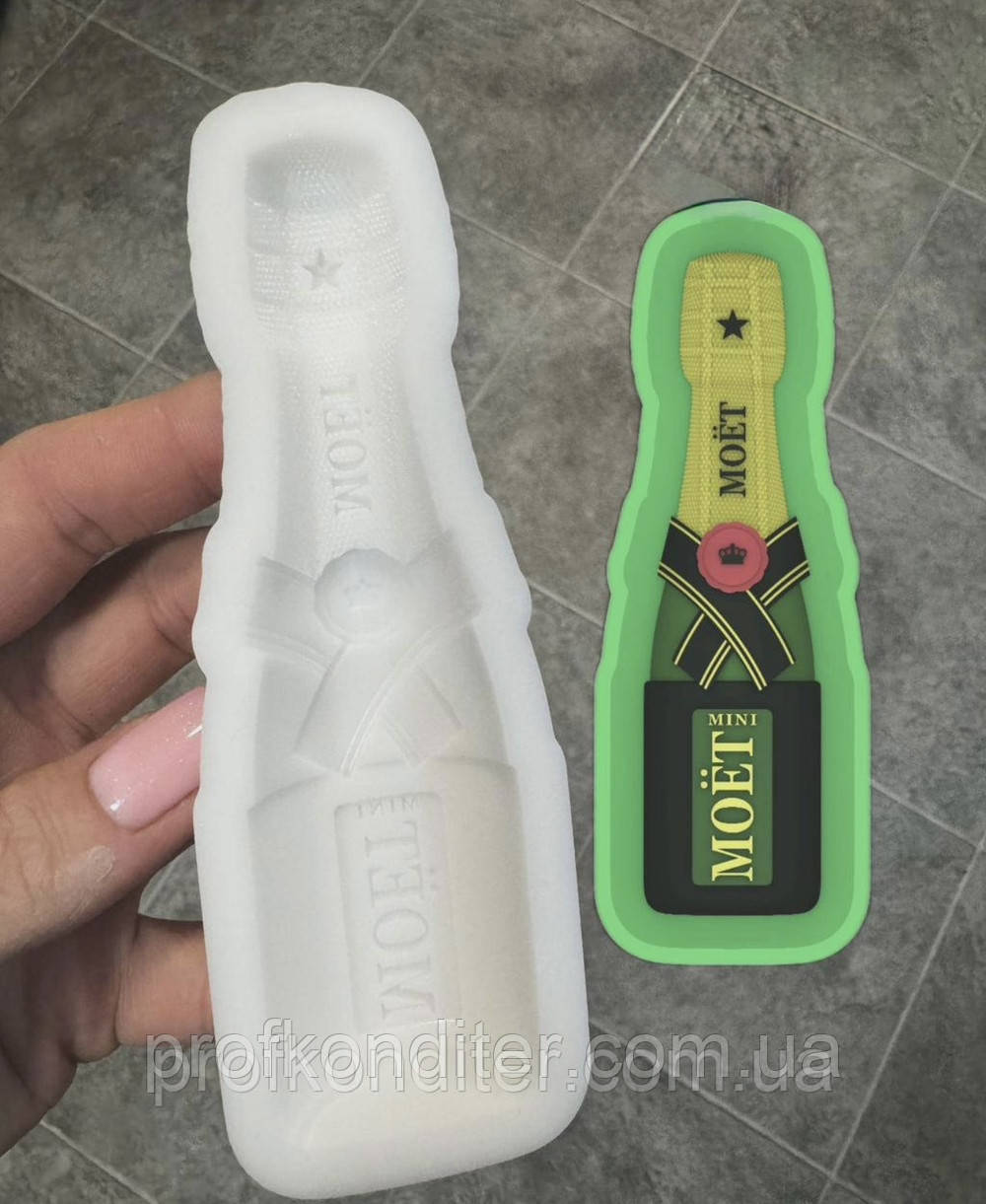 Ексклюзив! Силіконовий молд для шоколаду та ін "Шампанське МОЁТ", фото 1