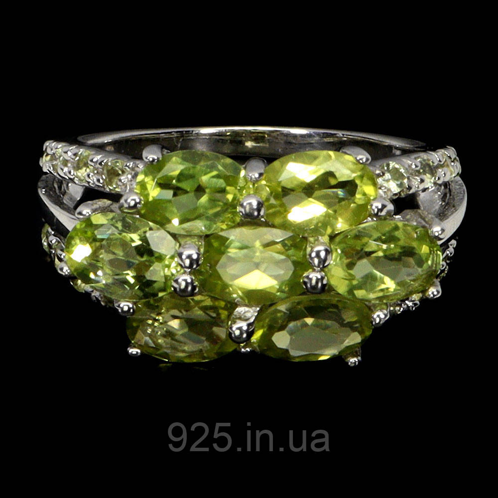 Каблучка. Натуральний перидот. Срібло 925., фото 1