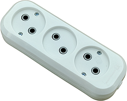 Колодка 3 гнізда без заземлення 16 А 250 В EH-2130