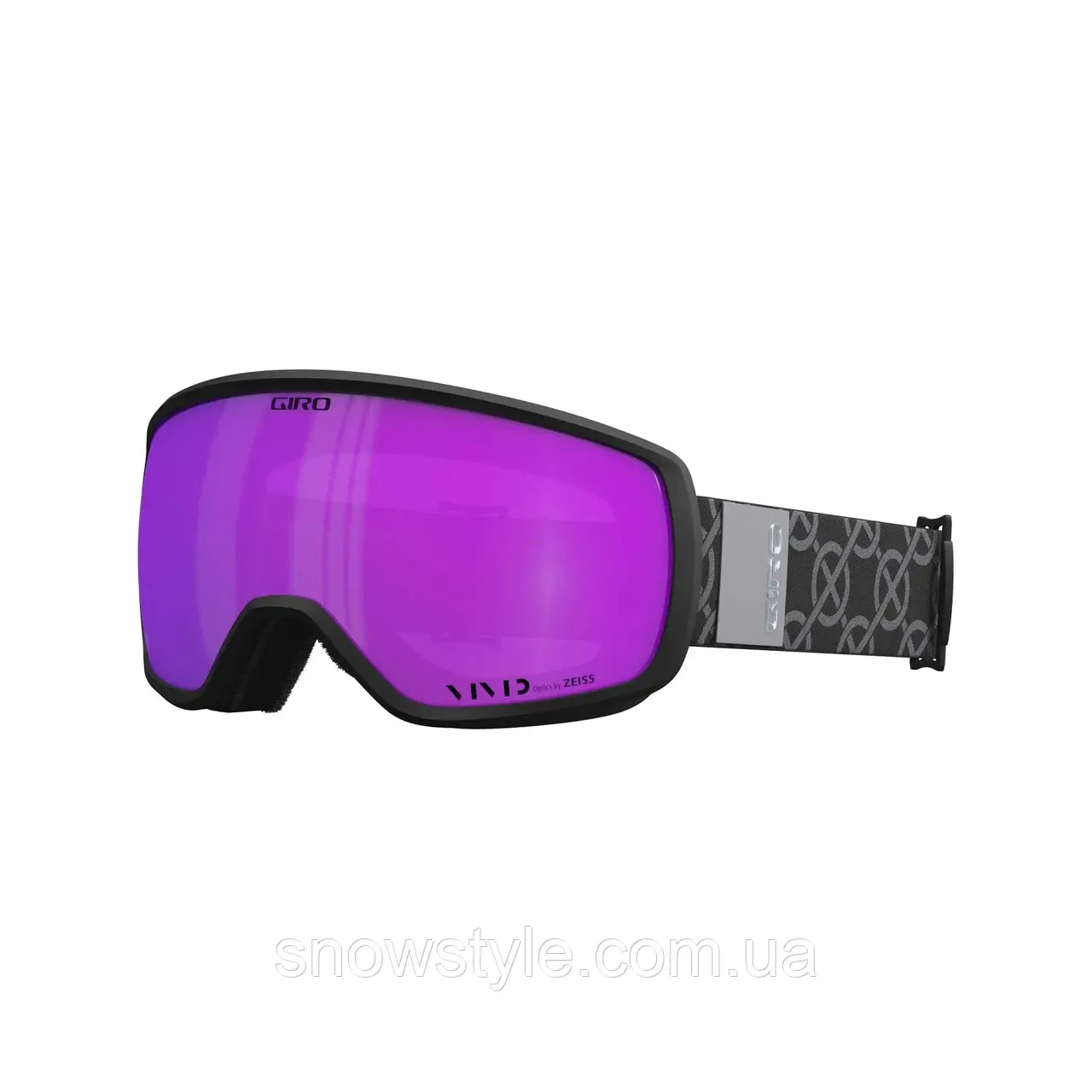 Гірськолижна маска Giro Balance II Black Monogram Лінза Vivid Pink S2, фото 1