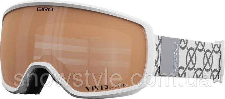 Гірськолижна маска Giro Balance II White Monogram Лінза Vivid Copper S2, фото 1