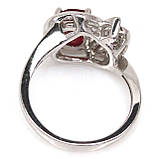 Каблучка. Натуральний рубін. Срібло 925., фото 3