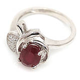 Каблучка. Натуральний рубін. Срібло 925., фото 2