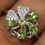 Каблучка. Натуральний перидот. Срібло 925., фото 3