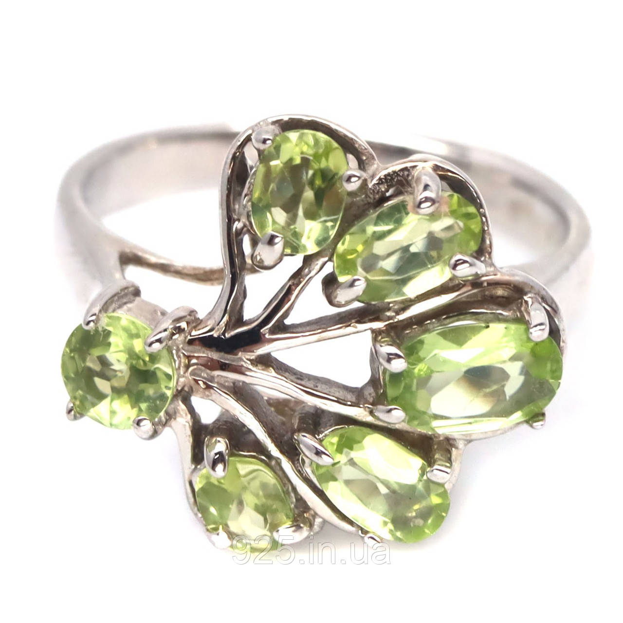 Каблучка. Натуральний перидот. Срібло 925., фото 1