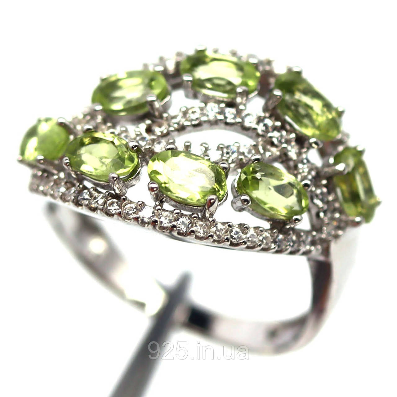 Каблучка. Натуральний перидот. Срібло 925., фото 1