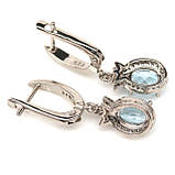 Сережки. Натуральний топаз. Срібло 925., фото 2