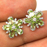 Сережки. Натуральний перидот. Срібло 925., фото 2