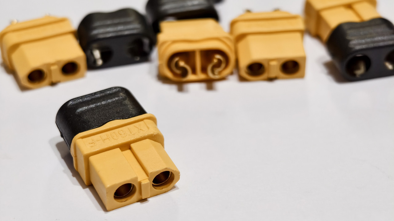 Роз'єм XT60 тато з чорним захисним ковпачком  ХТ60 хт 60 хт-60, фото 1