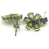 Сережки. Натуральний перидот. Срібло 925., фото 2